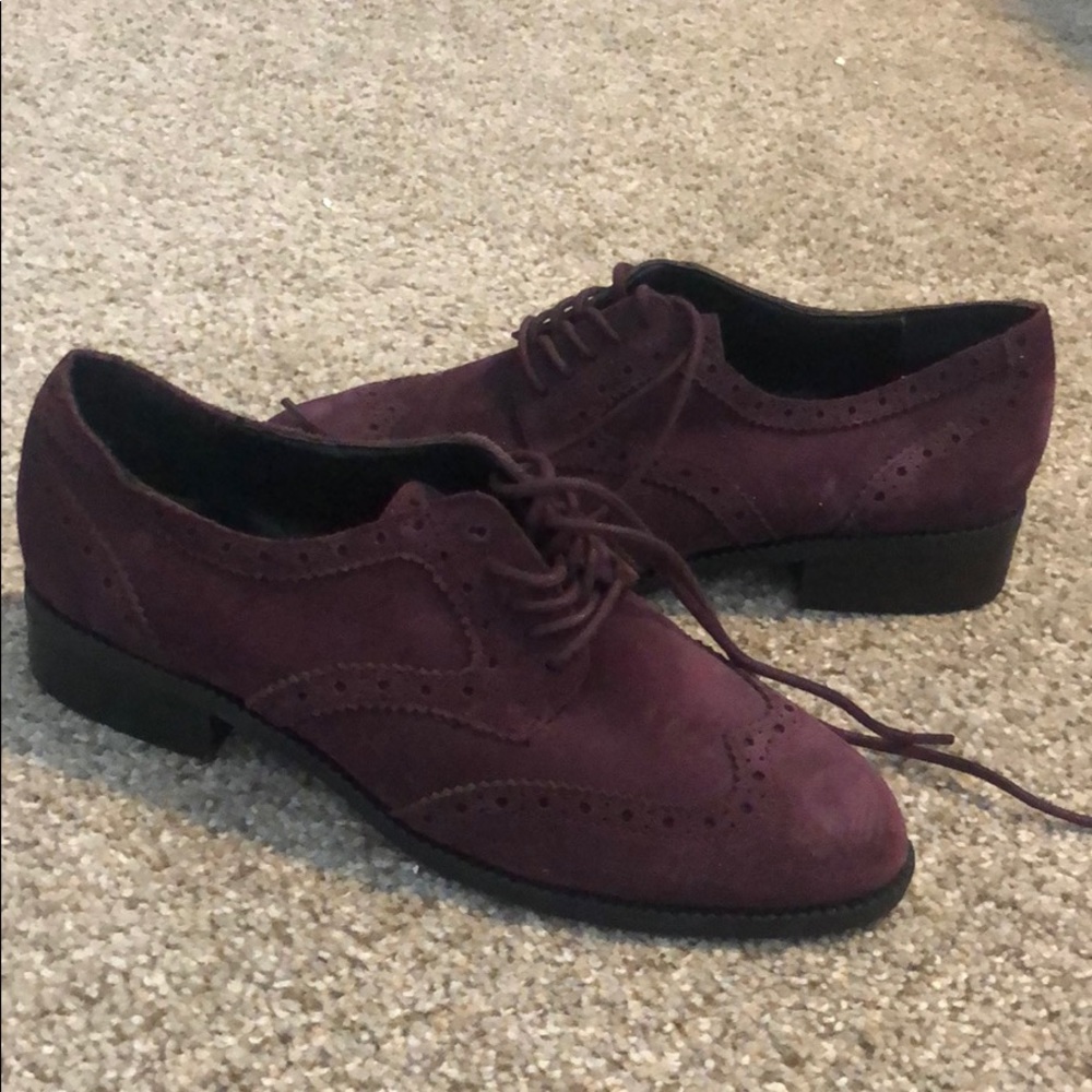 Marc Fisher Maroon Suede Mules
